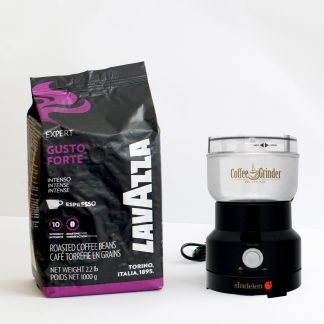 Pack 1 Kg Lavazza Espresso Gusto Forte + Molinillo eléctrico Sindelen