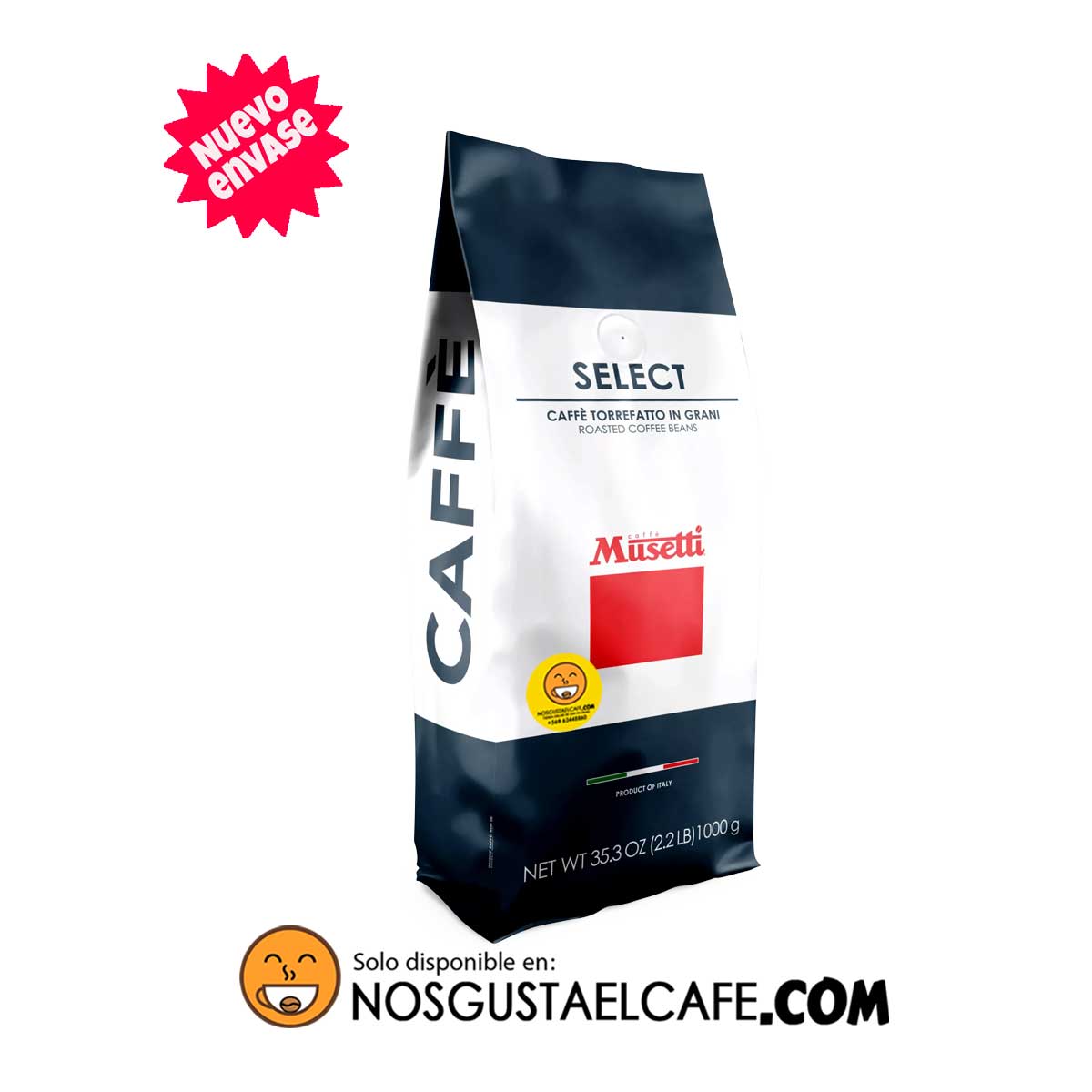 Café italiano Musetti Select Espresso, 1Kg, en grano
