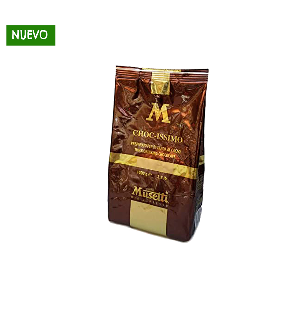 Chocolate italiano Musetti Choc-Issimo en polvo 1 Kg + taza y platillo Musetti Latte doble - Image 2