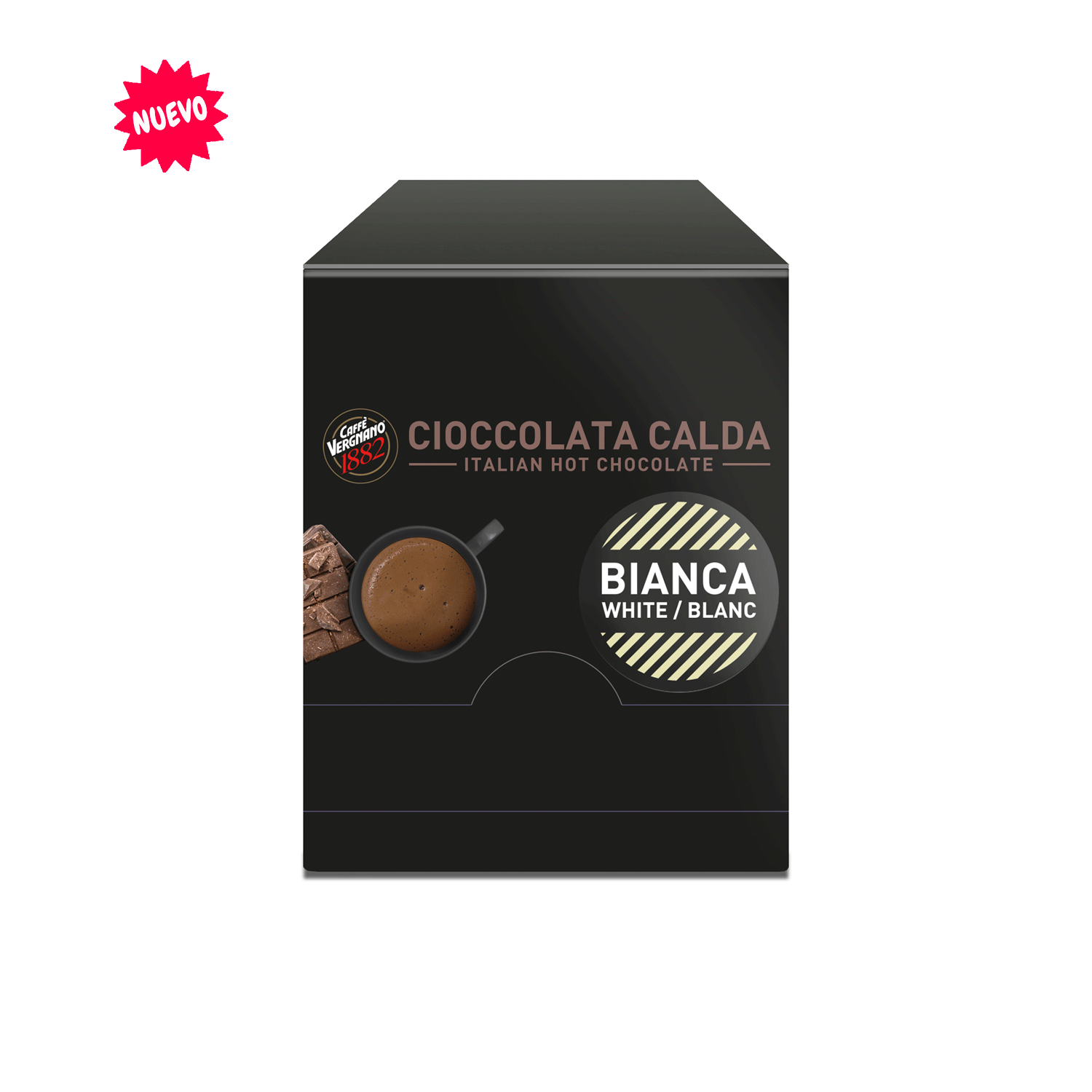 Chocolate caliente blanco Vergnano caja de 15 sobres de 30 grs