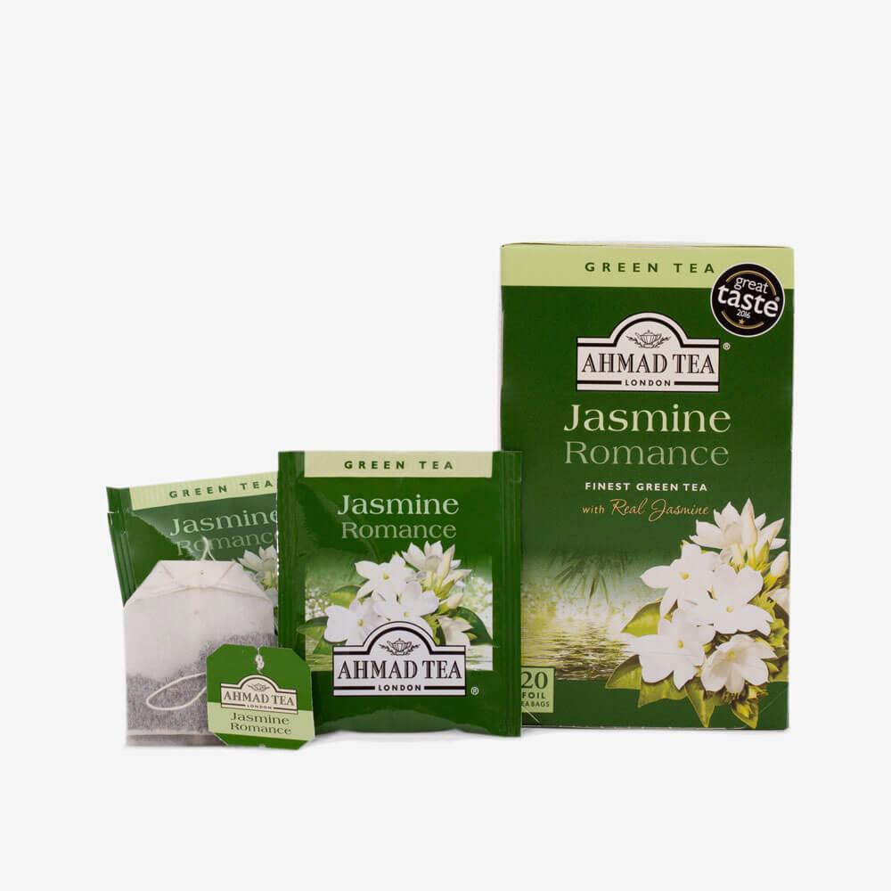 Té Ahmad Jazmín Romance y té verde/Jasmine Romance & Green tea, caja de 20 bolsas - Image 3