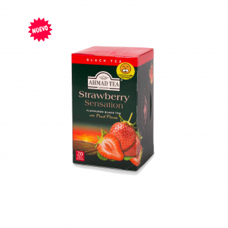 Té Ahmad sabor Fresa/Strawberry Sensation Fruit, caja de 20 bolsas