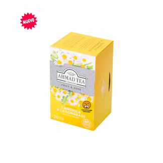 Infusión Manzanilla y hierba de limón/Camomile & Lemongrass, Ahmad caja de 20 bolsas