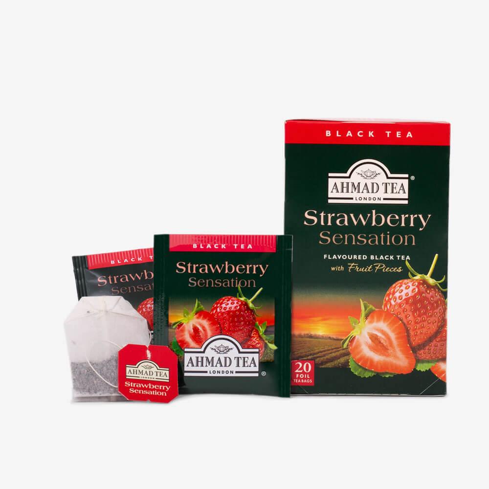 Té Ahmad sabor Fresa/Strawberry Sensation Fruit, caja de 20 bolsas - Image 3