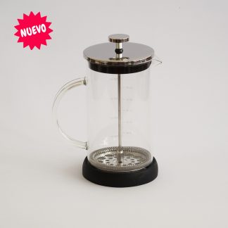 Cafetera de émbolo/ prensa francesa, capacidad 1 litro, vidrio y acero inoxidable