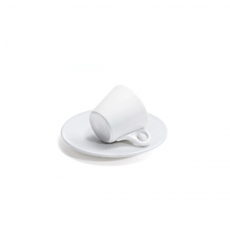 Taza Lavazza importada de Italia, tamaño cappuccino edición Premium Collection, porcelana blanca