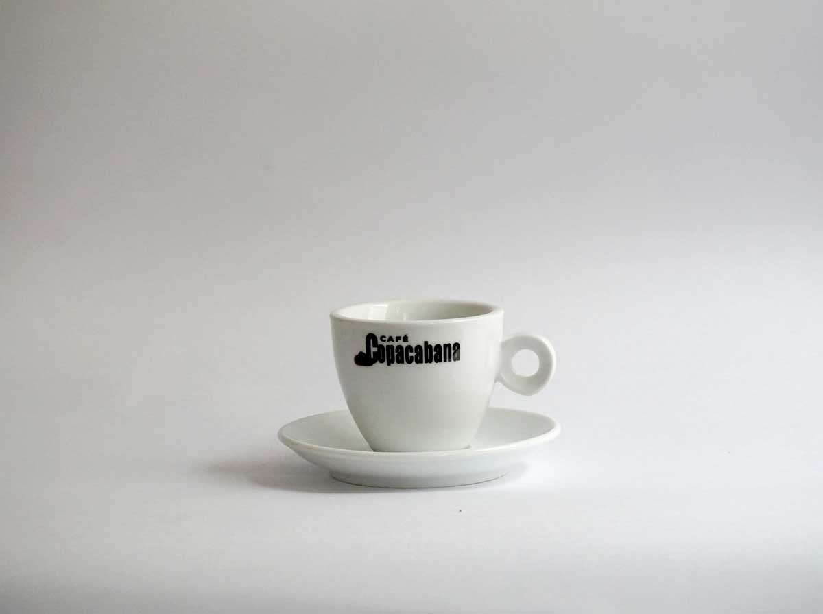 Taza icappuccino Copacabana, porcelana blanca