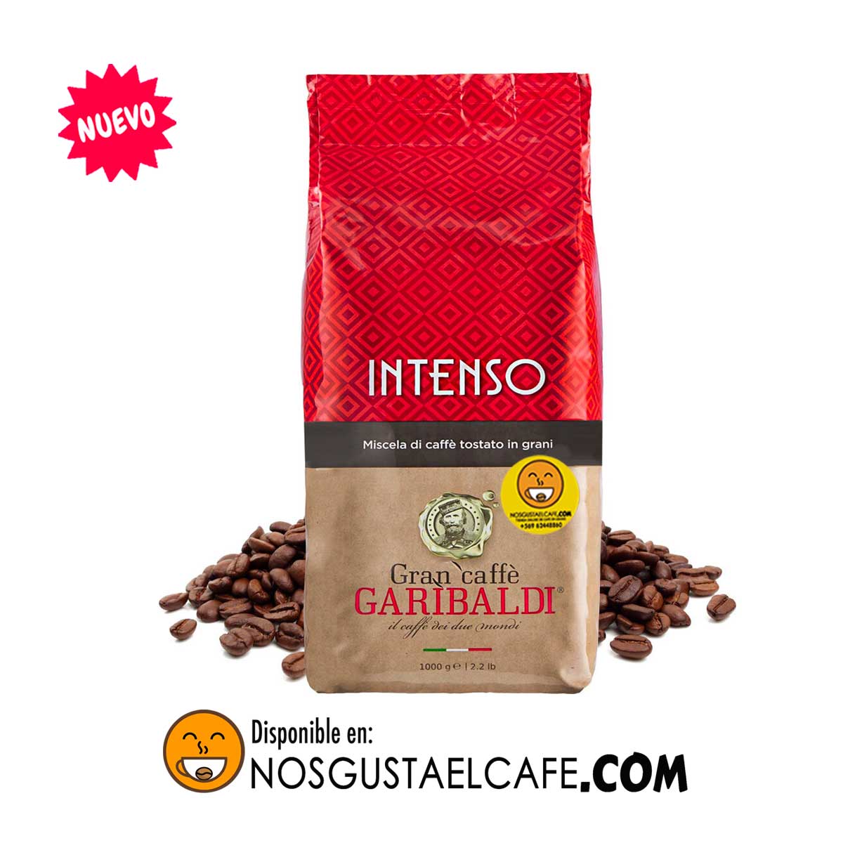 Café Italiano Garibaldi Intenso, 1 Kg en grano