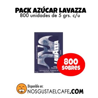 Azúcar Lavazza, 800 sobres individuales 5 grs c/u