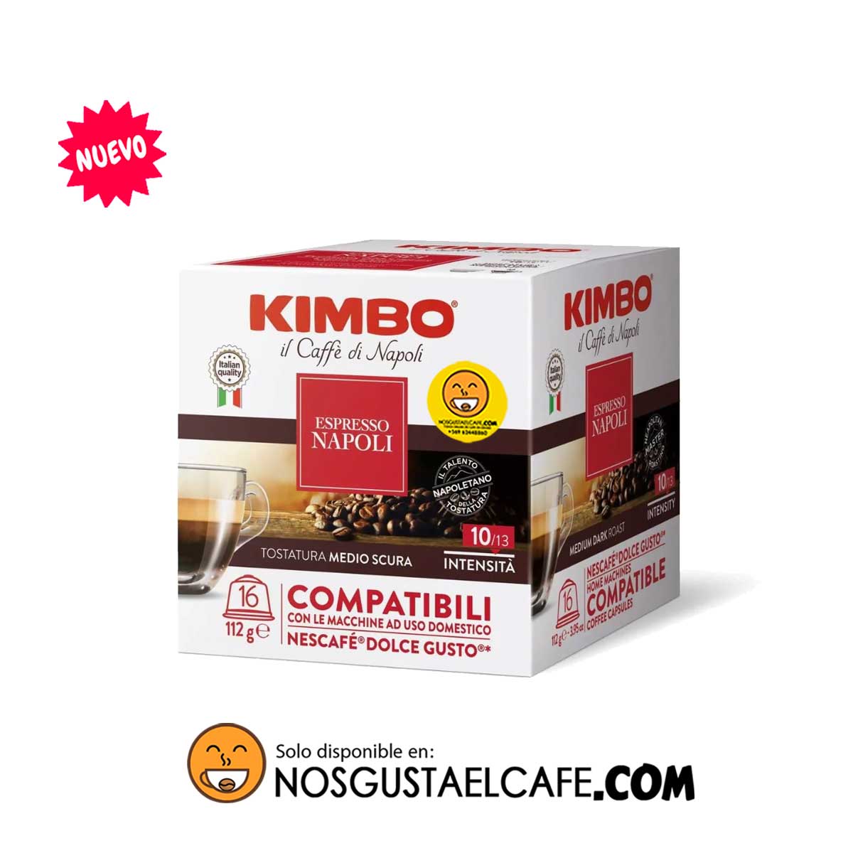 Pack 16 cápsulas Kimbo Napoli para Dolce Gusto