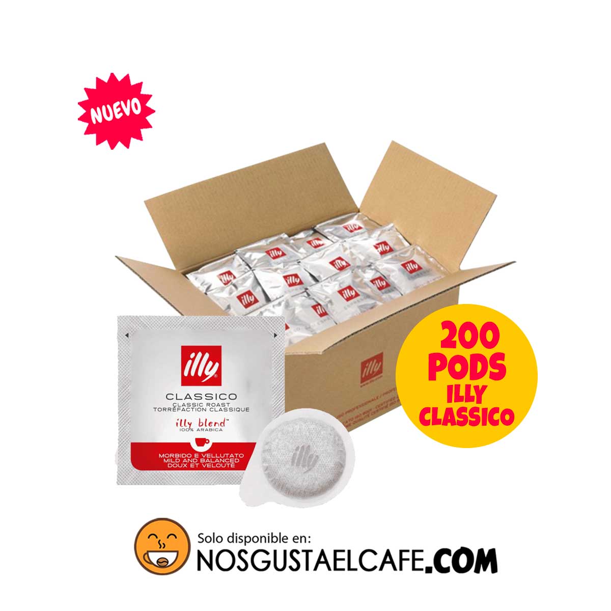 Pack 200 Pods E.S.E. Café Italiano Illy Classic