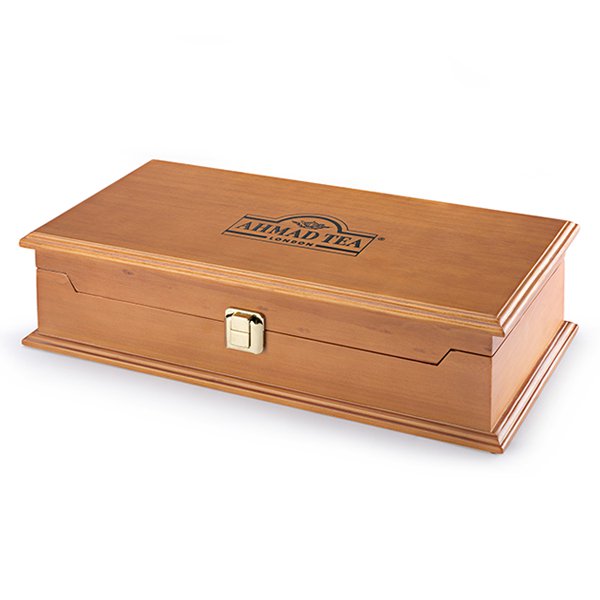 Caja de té madera Ahmad + 100 bolsas surtidas de regalo - Image 2