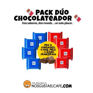 Pack 8 chocolates Ritter Sport mini barras, mix 2 variedades