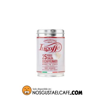 Lata 25 cialdas, ESE PODs Lucaffè Descafeinado 100% Arábica
